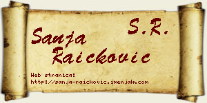 Sanja Raičković vizit kartica